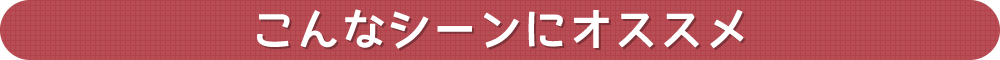 こんなシーンにオススメ！